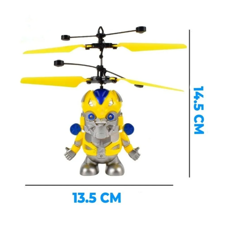 Mini Drone Transformer Volador Por Inducción Luz Led Juguete