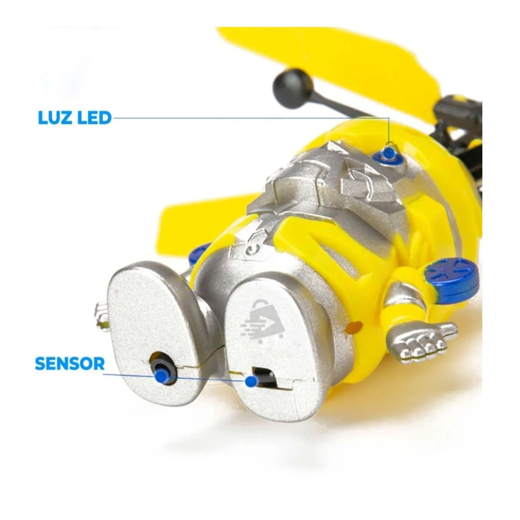 Mini Drone Transformer Volador Por Inducción Luz Led Juguete