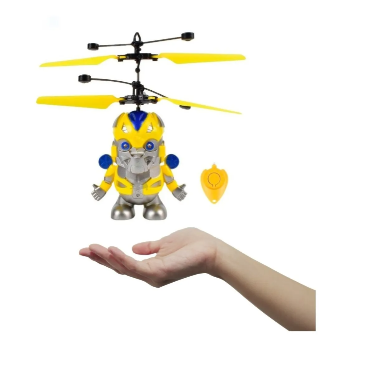 Mini Drone Transformer Volador Por Inducción Luz Led Juguete