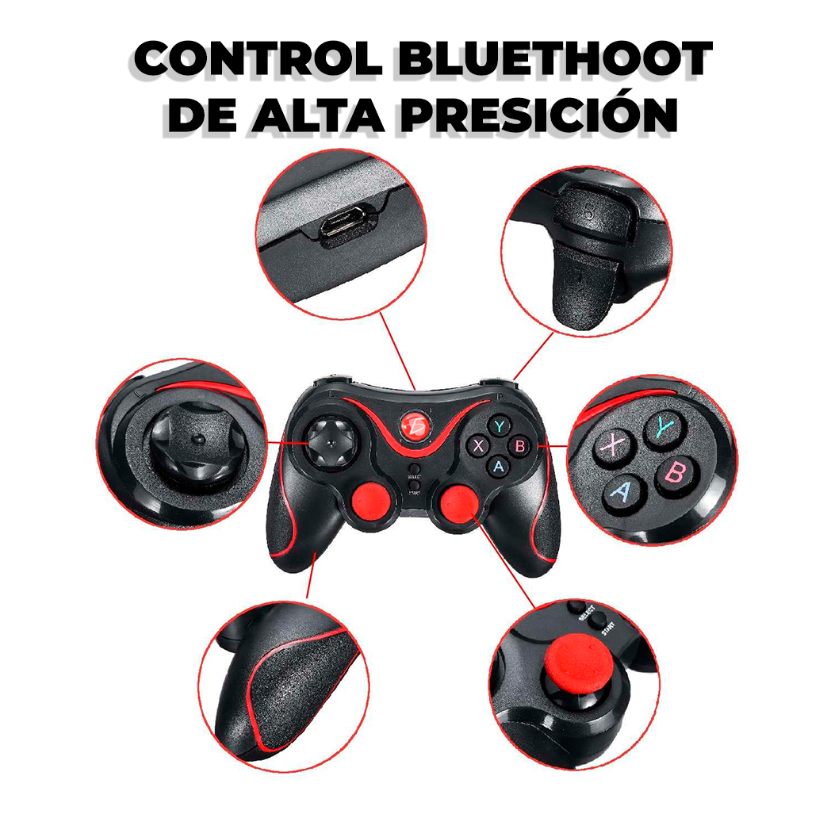 Gamepad Control Con Joystick Bluetooth Multiplataforma Android /IOS Soporte
