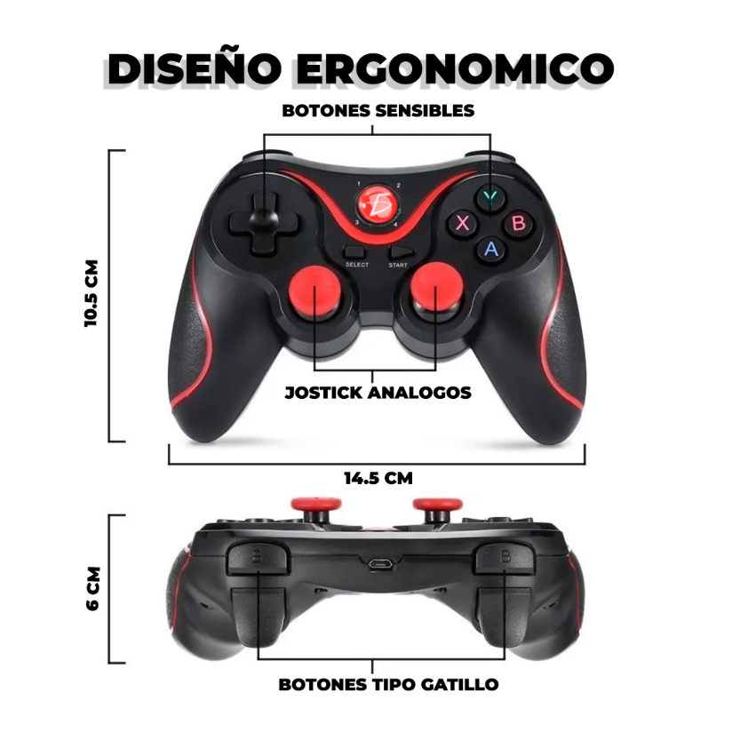 Gamepad Control Con Joystick Bluetooth Multiplataforma Android /IOS Soporte