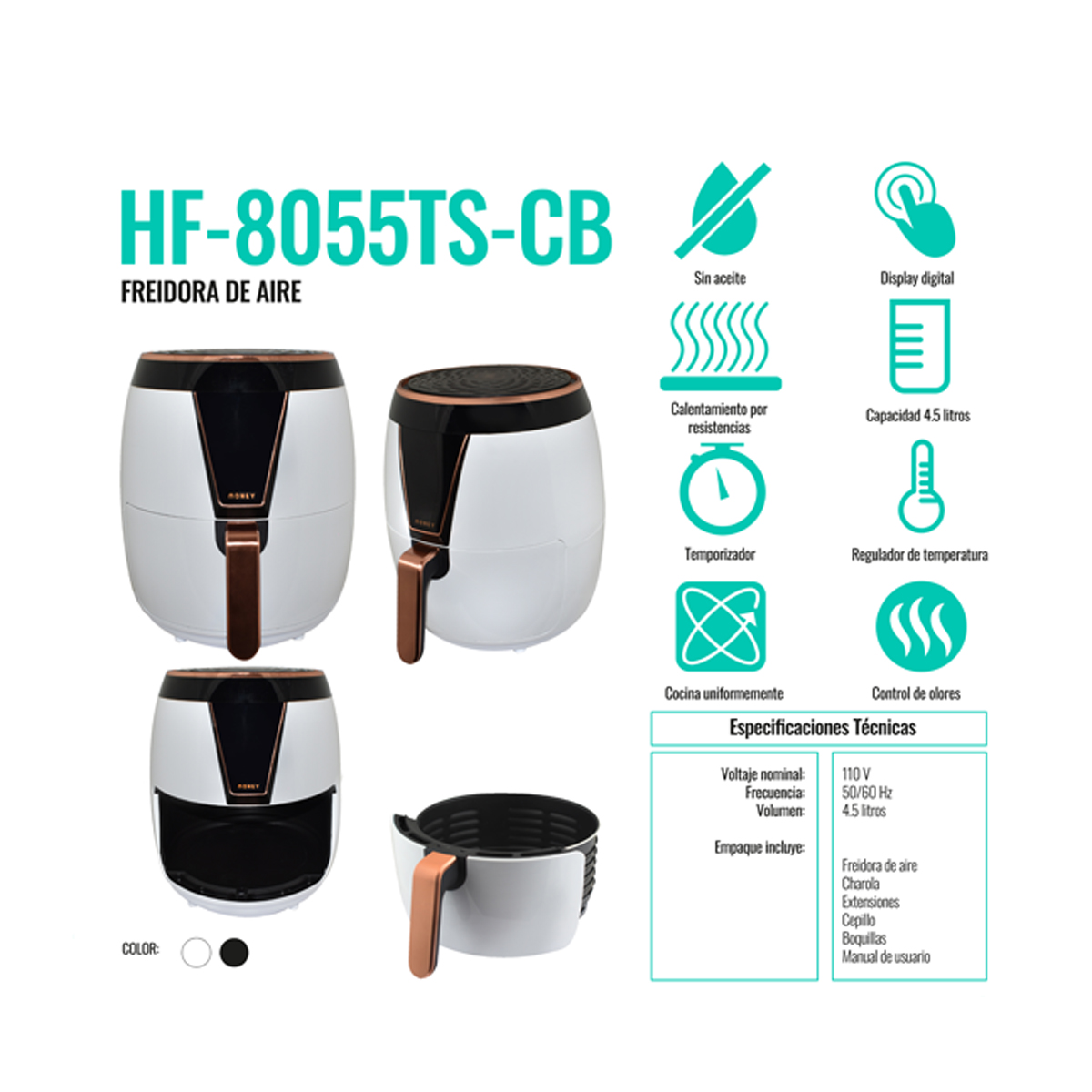 Freidora de Aire Cozyna 8055TS-CB