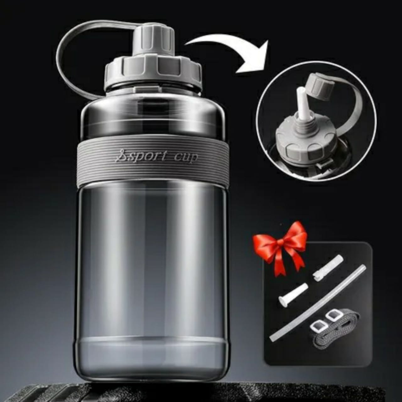 Bote De Agua 2 Litros Botella Para Agua Deportiva Portátil