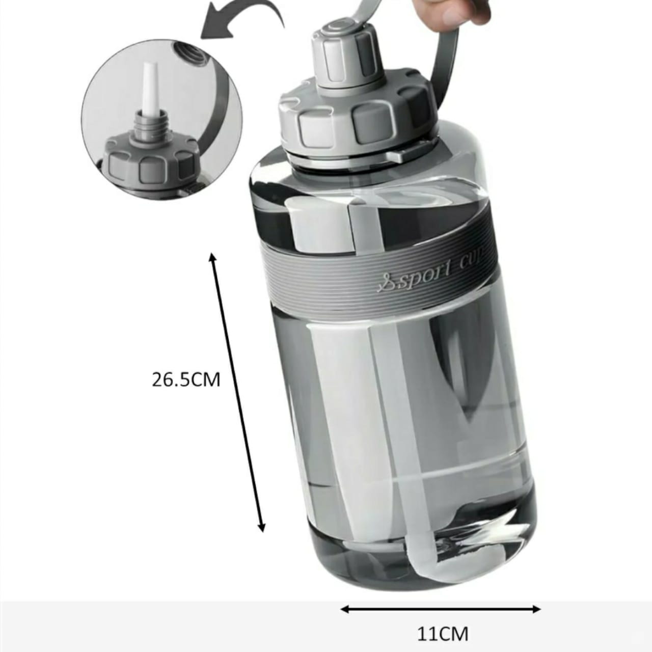 Bote De Agua 2 Litros Botella Para Agua Deportiva Portátil