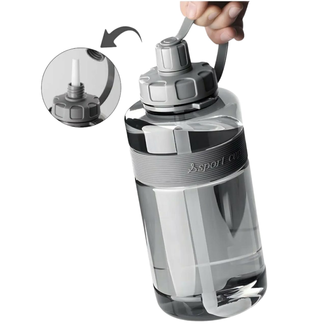 Bote De Agua 2 Litros Botella Para Agua Deportiva Portátil