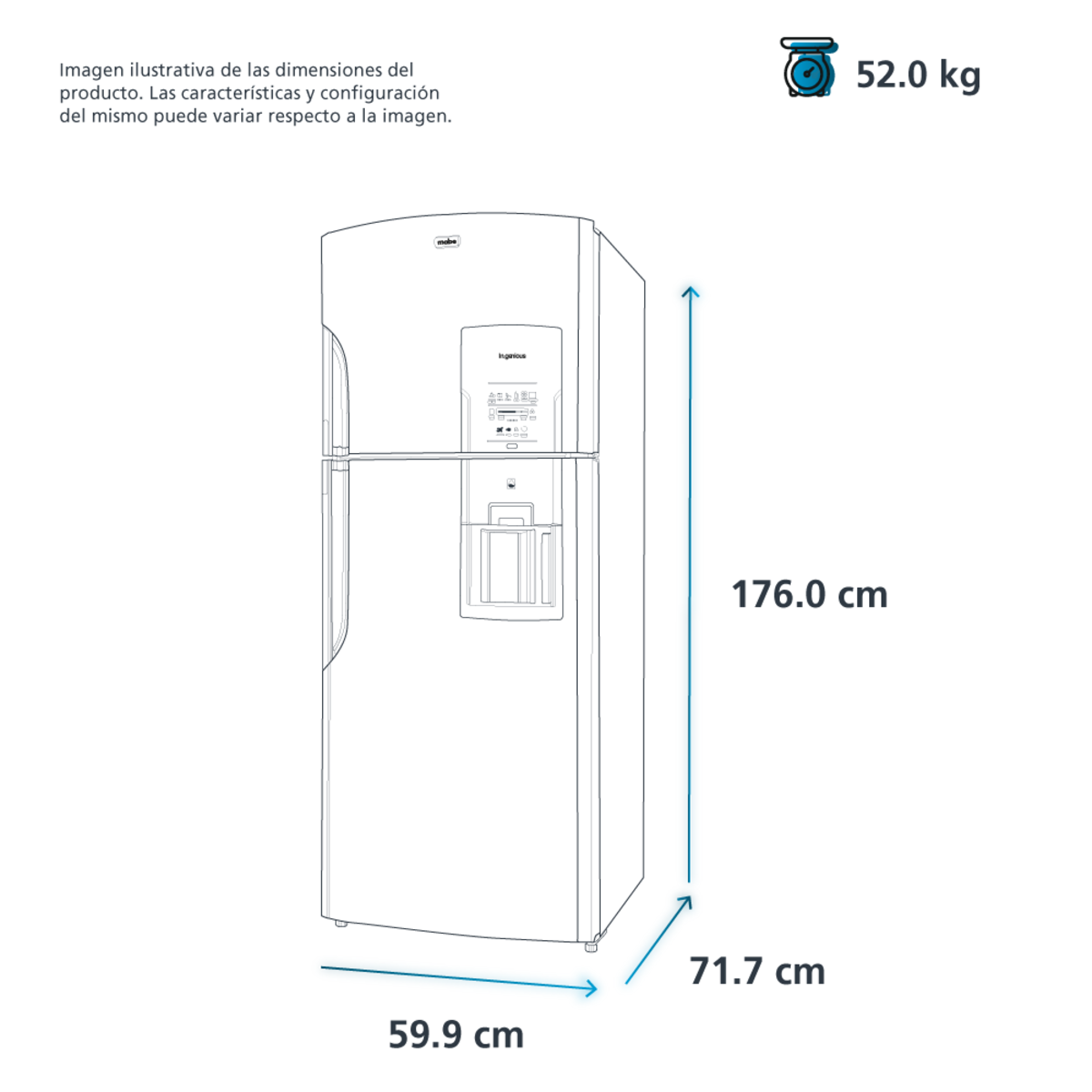 Refrigerador Automático 300 L Black Stainless Steel Mabe - RMA300FZMRP0