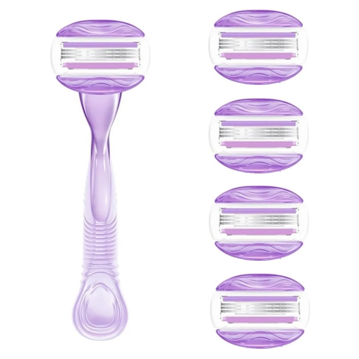 Rastrillo Recargable Gillette Venus Breeze con Fragancia Floral, para Mujer, Afeitadora con 5 Repuestos