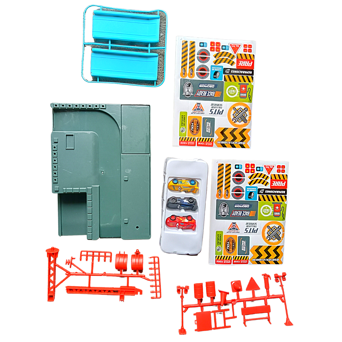 Taller De Servicio Pits 3 Autos Mcqueen,,jackson, Cruz Cars