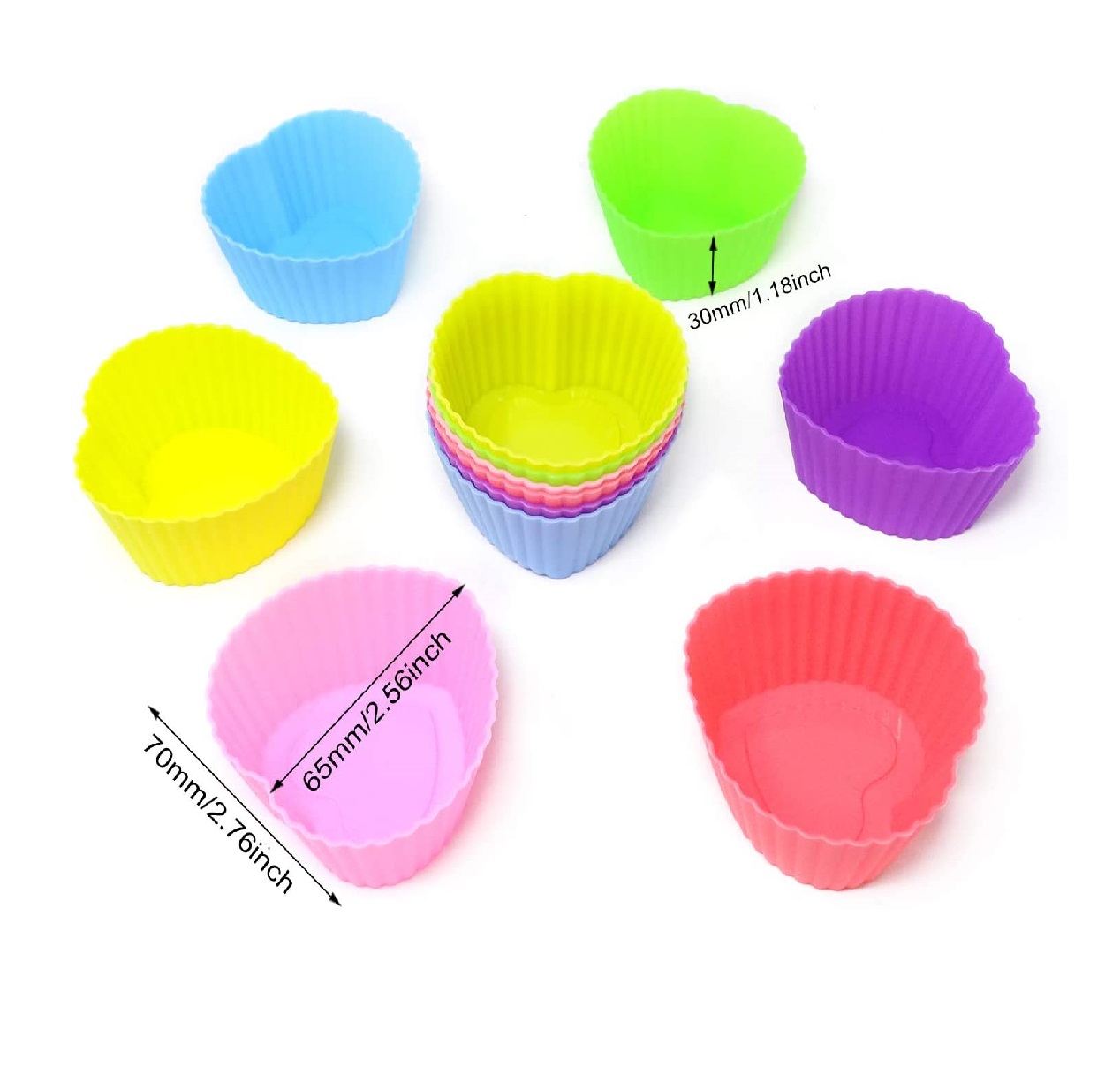 Protectores para 12 Cupcakes de Colores.