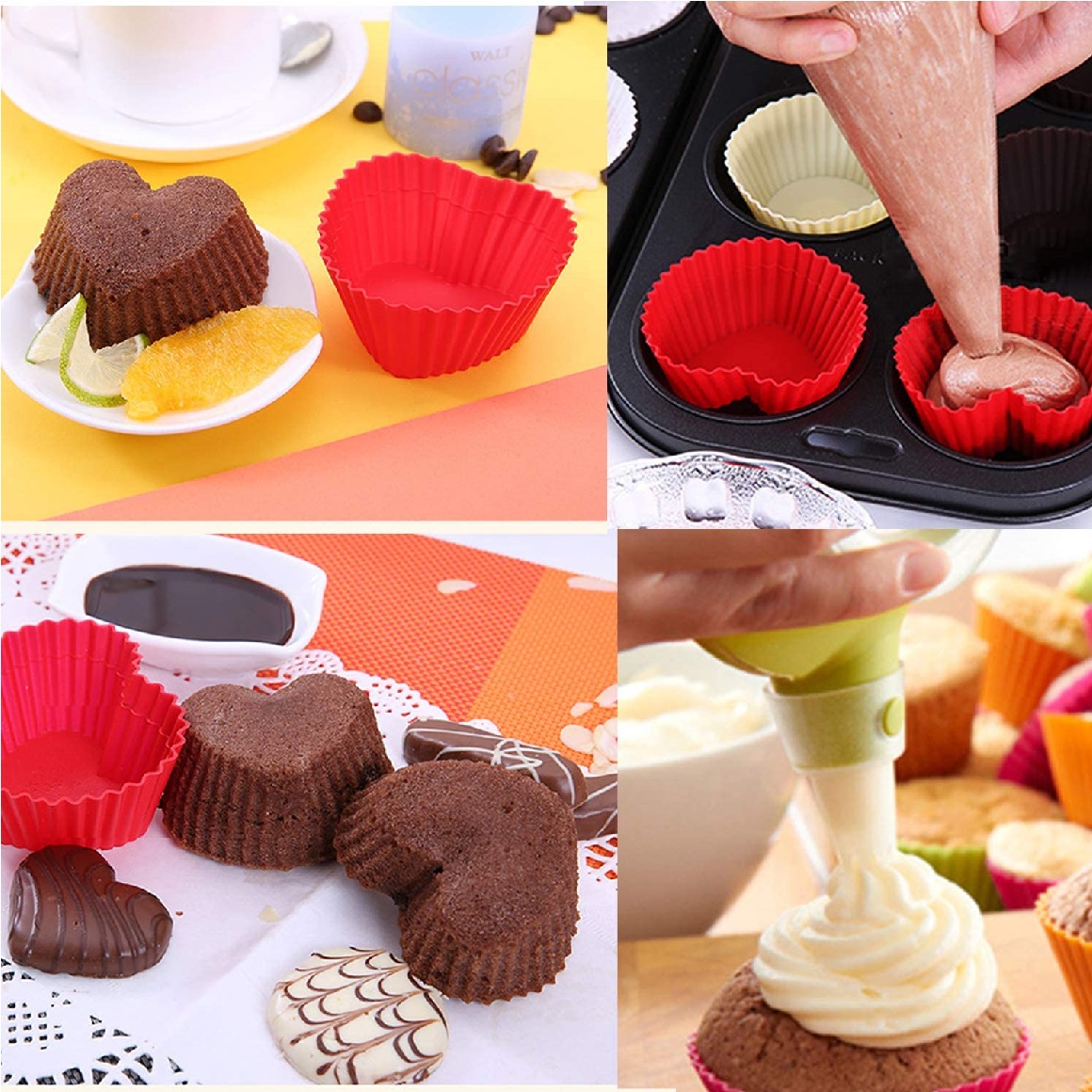 Protectores para 12 Cupcakes de Colores.