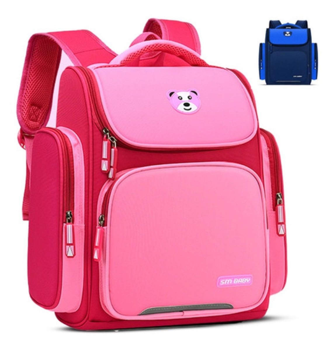 Mochila Escolar Para Niña Oso Rosa
