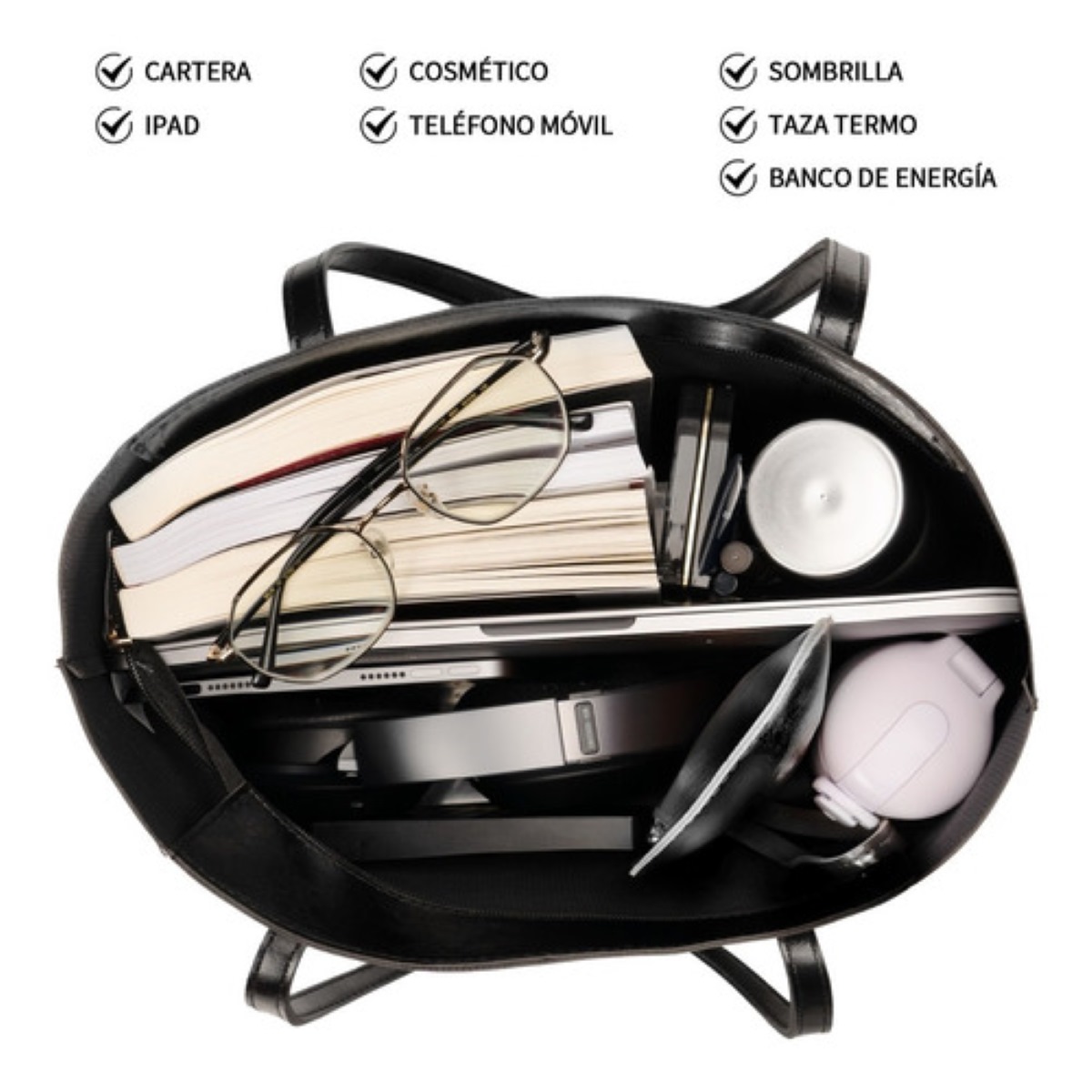 Set 4 Bolsas Bandolera Para Mujer Crossbody Negras