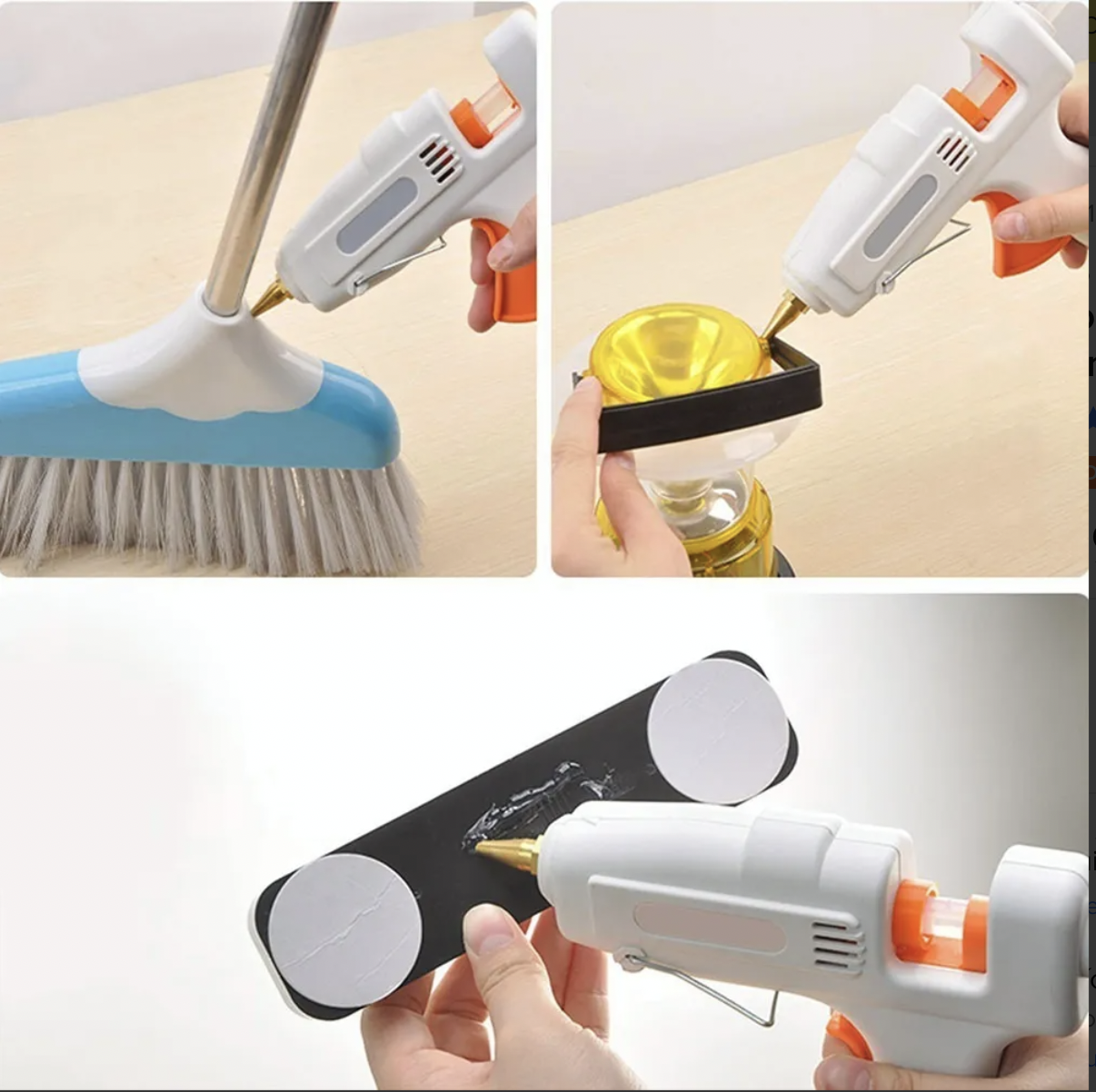 BARRAS DE PEGAMENTO CALIENTE SILICON DE BARRA DELGADO Y GRUESO 1 KILO BLANCO Y TRANSPARENTE