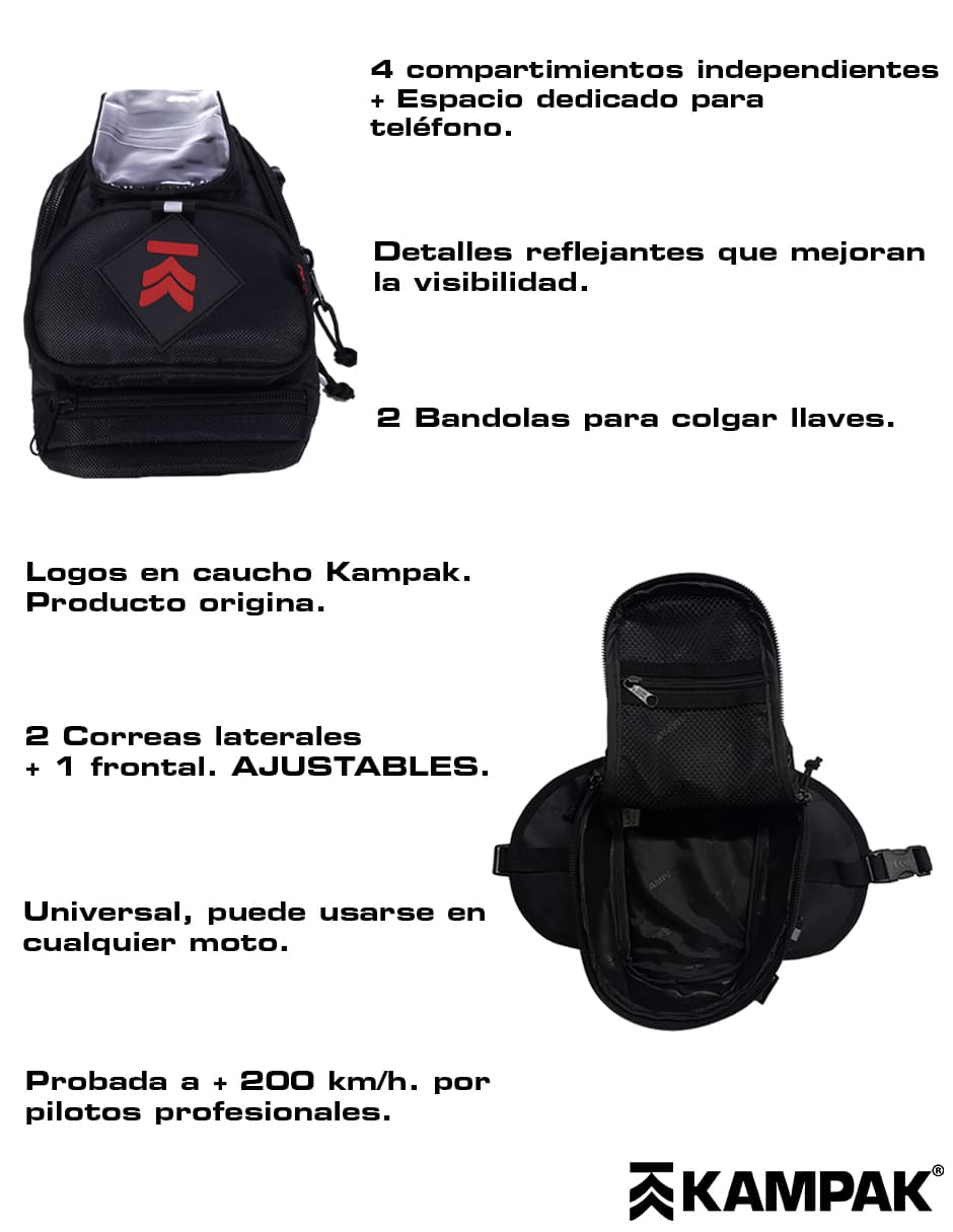Tank Bag Moto Universal Kampak Kc15 Mochila Motociclista