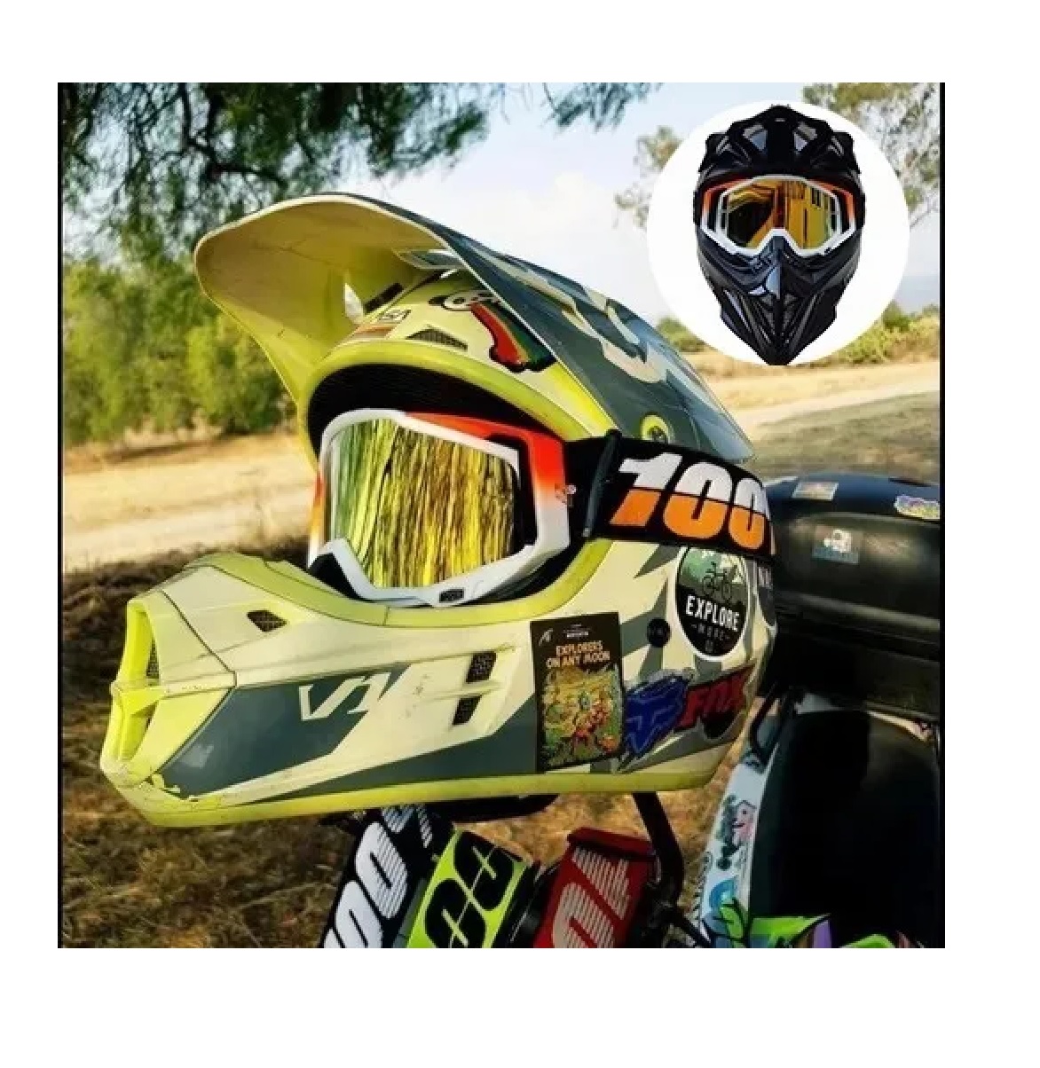 Googles Motocross Gafas  Anti Niebla - Motocicleta Naranja