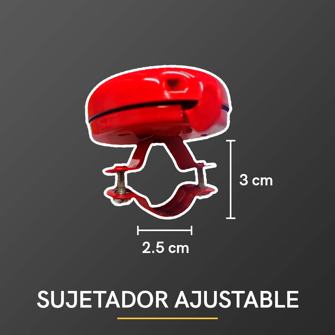 Timbre De Campana De Acero Para Bicicleta Ajustable Rojo