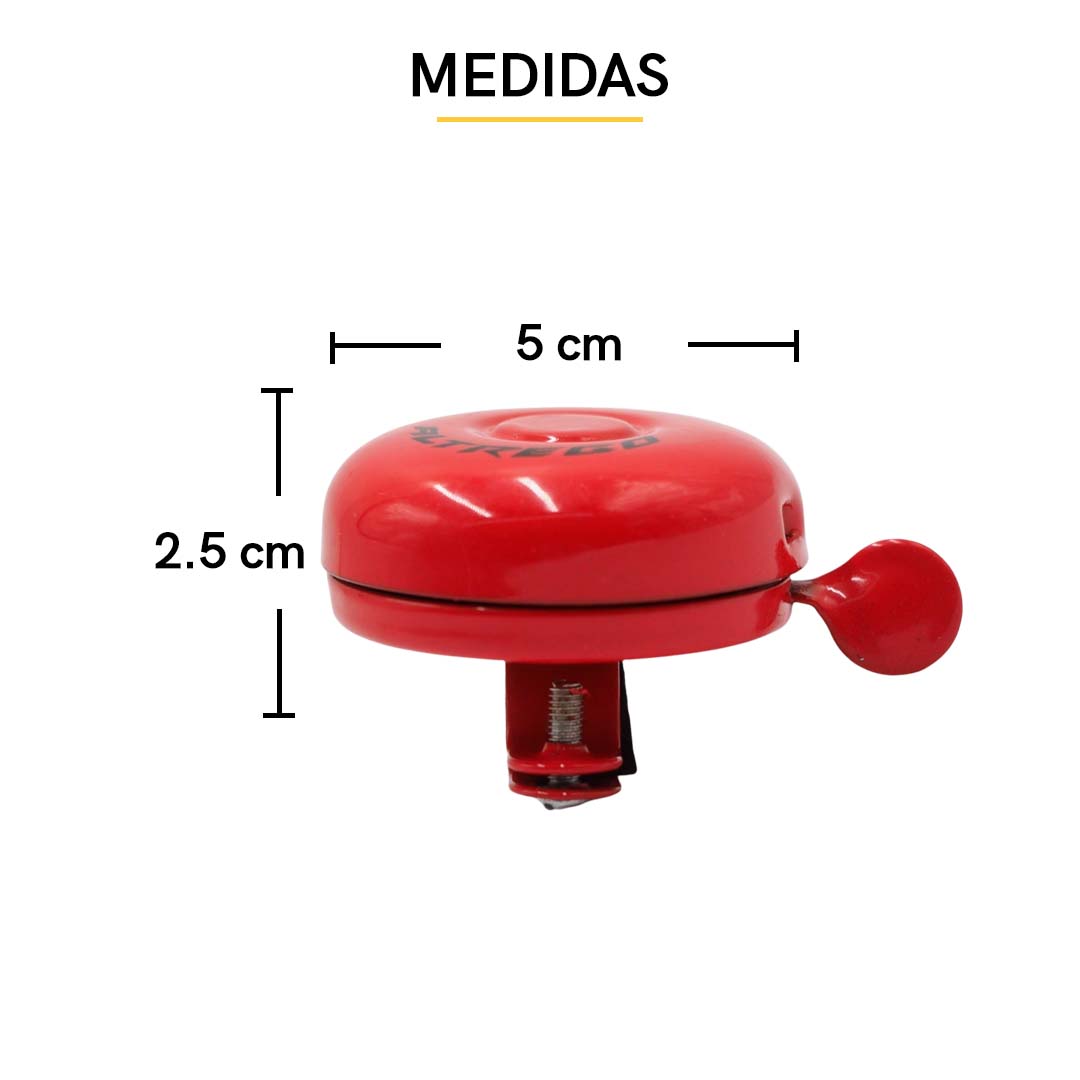 Timbre De Campana De Acero Para Bicicleta Ajustable Rojo