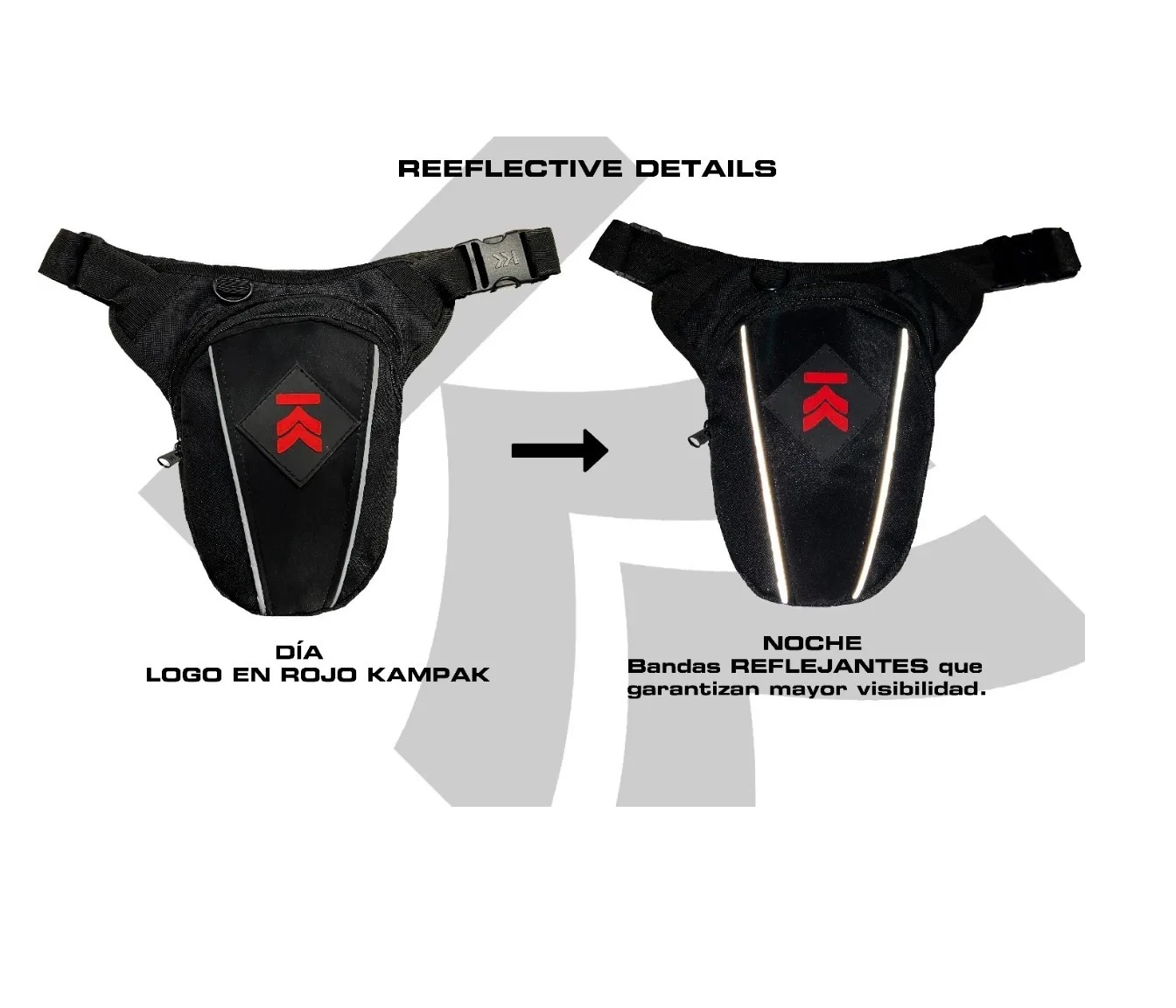 Piernera Motociclista Reflejante Expandible Moto Bici