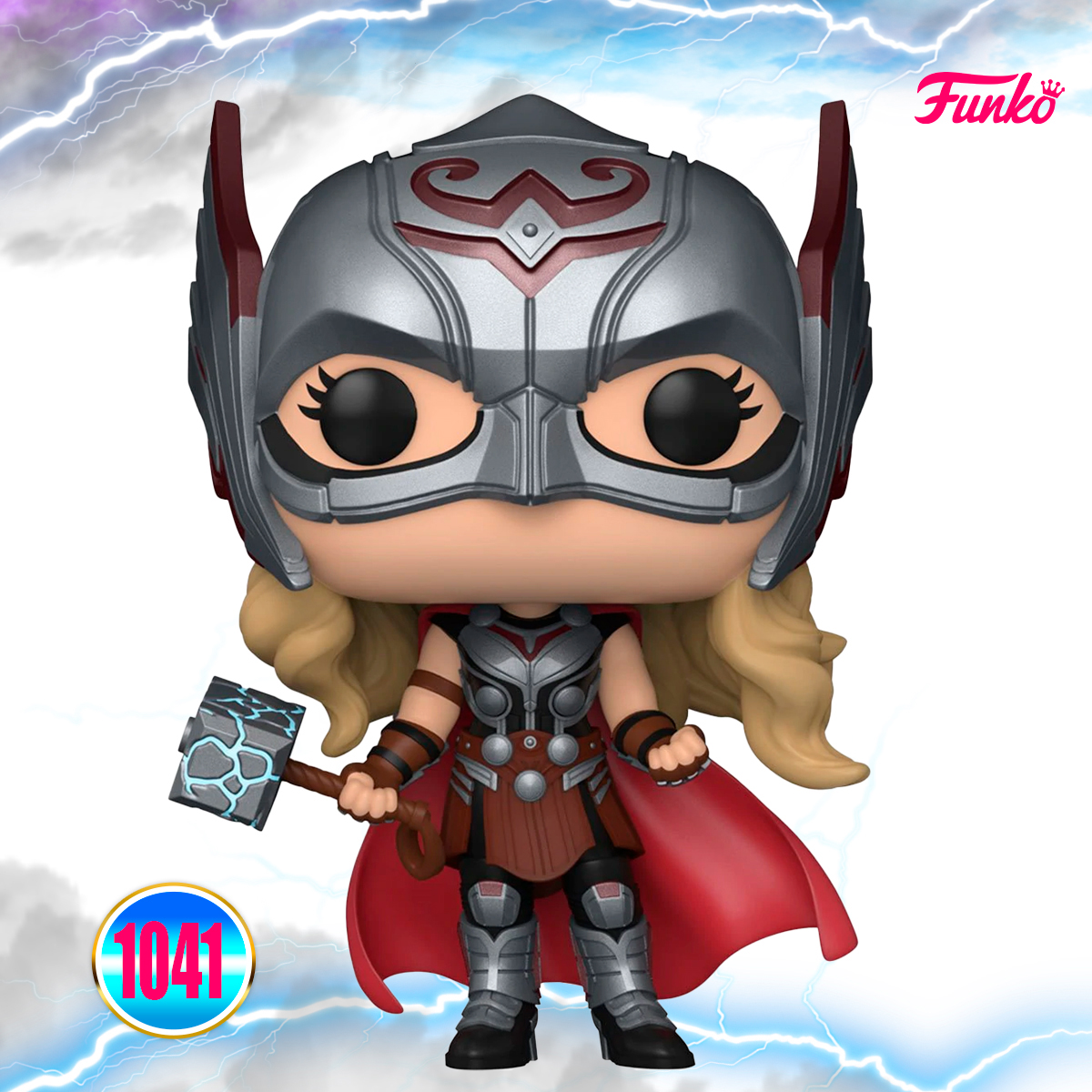 Funko Pop Mighty Thor #1041 Pelicula Amor Y Trueno Marvel con Protector de Acrilico