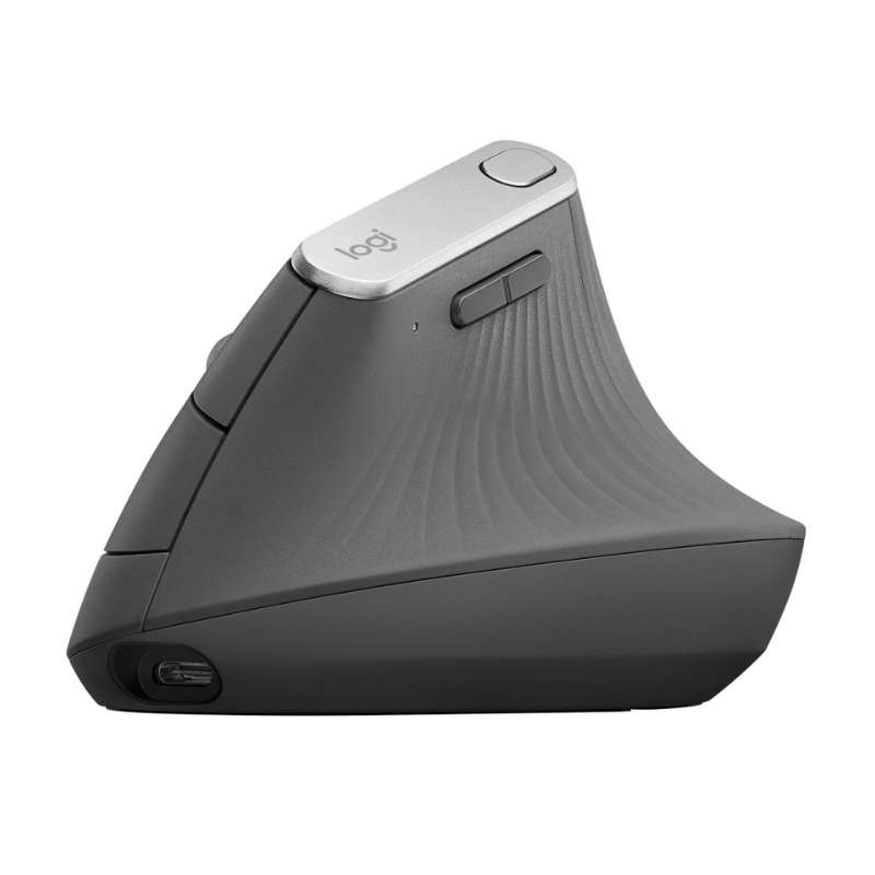 Mouse Ergonómico Logitech Óptico Mx Vertical Rf Inalámbrico Bluetooth 4000Dpi - Negro