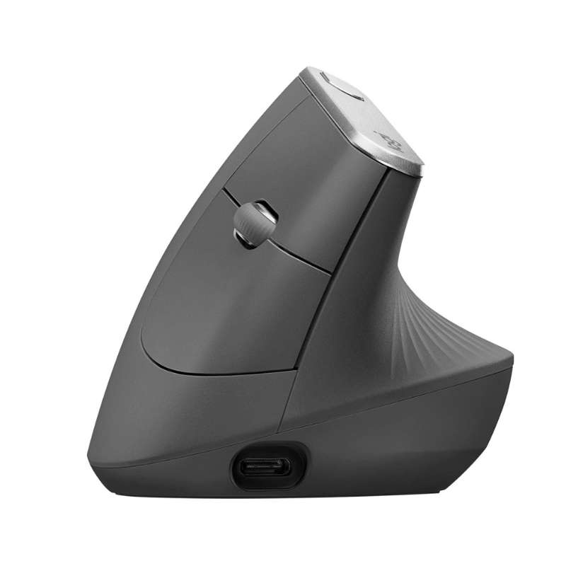 Mouse Ergonómico Logitech Óptico Mx Vertical Rf Inalámbrico Bluetooth 4000Dpi - Negro