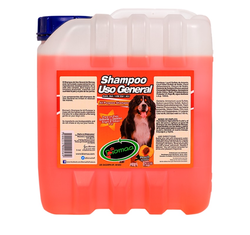 Shampoo para perro Uso General 4 Lt - Biomaa