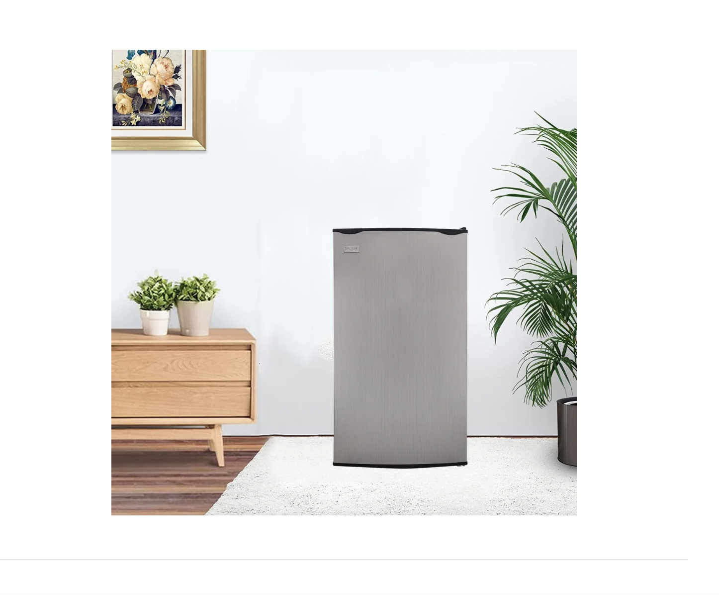 Frigobar Refrigerador Coolteche Freezer Acero 90l 3.2 Ft³