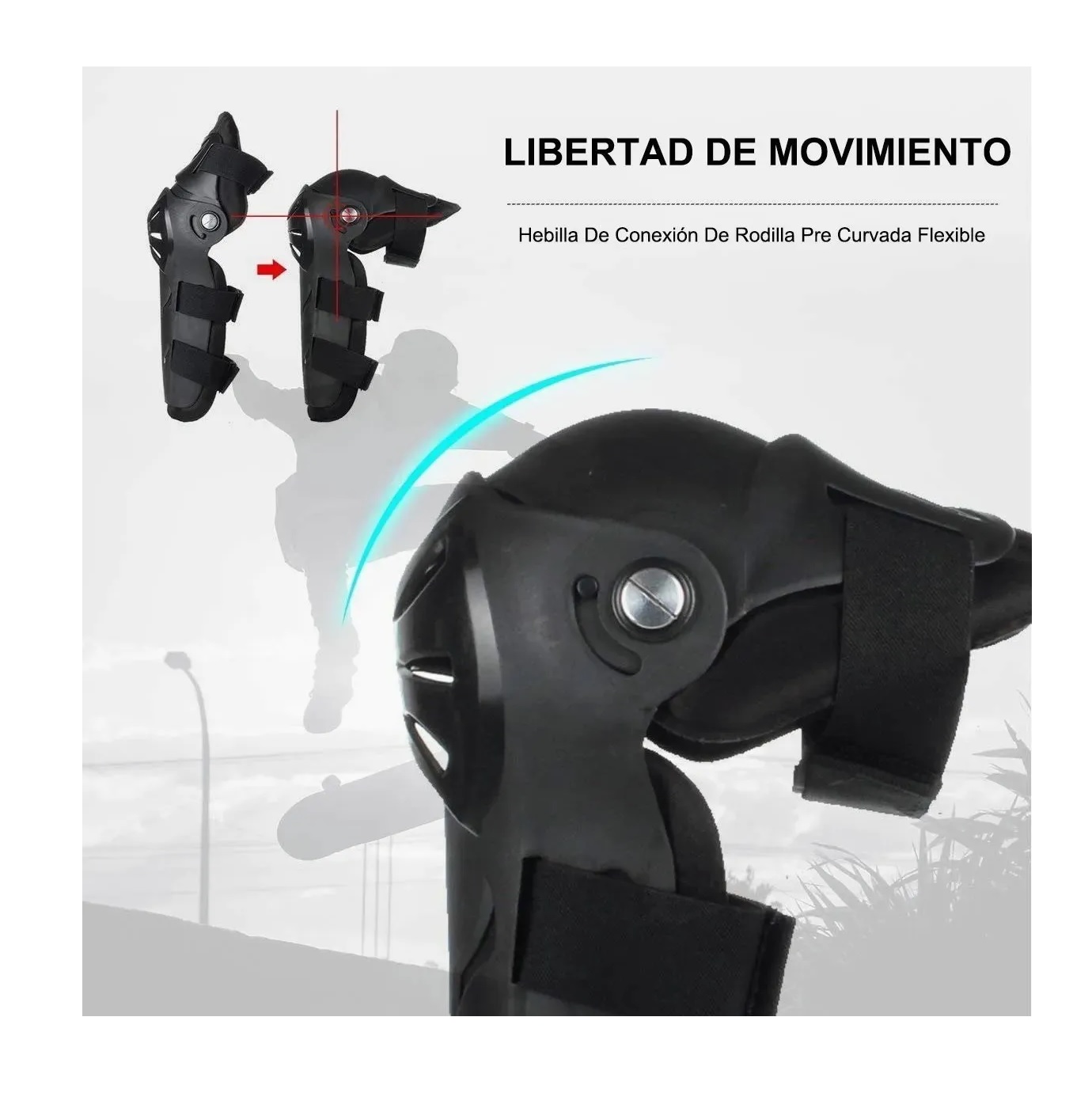 Rodilleras De Protección Para Motocicletas Y Bicicletas 6pcs