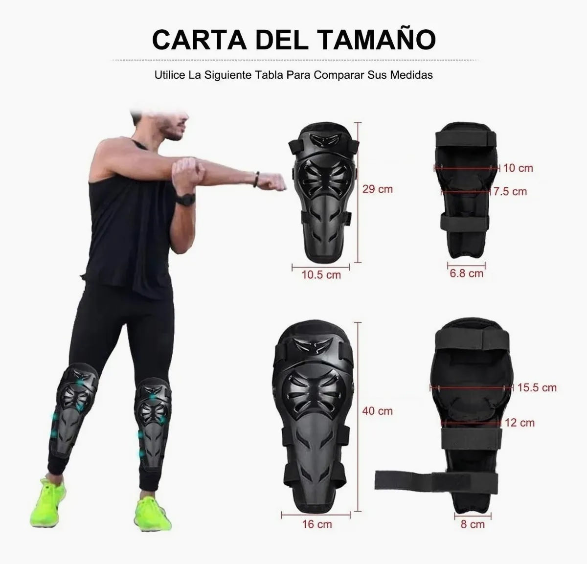 Rodilleras De Protección Para Motocicletas Y Bicicletas 6pcs