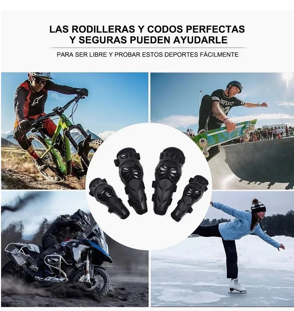 Rodilleras De Protección Para Motocicletas Y Bicicletas 6pcs