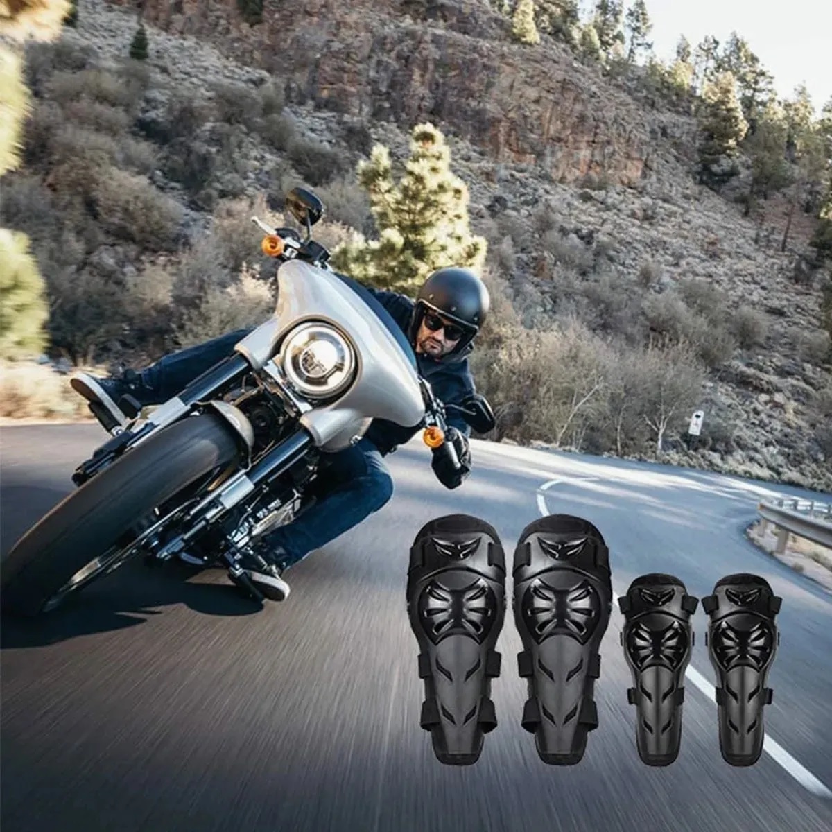 Rodilleras De Protección Para Motocicletas Y Bicicletas 6pcs