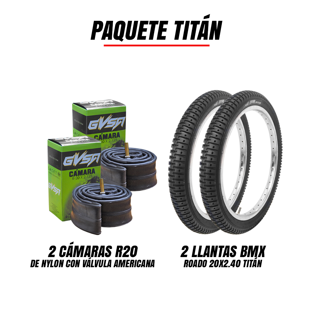 Par Llanta Y Par Camara Bmx Bicicleta R20x2.40