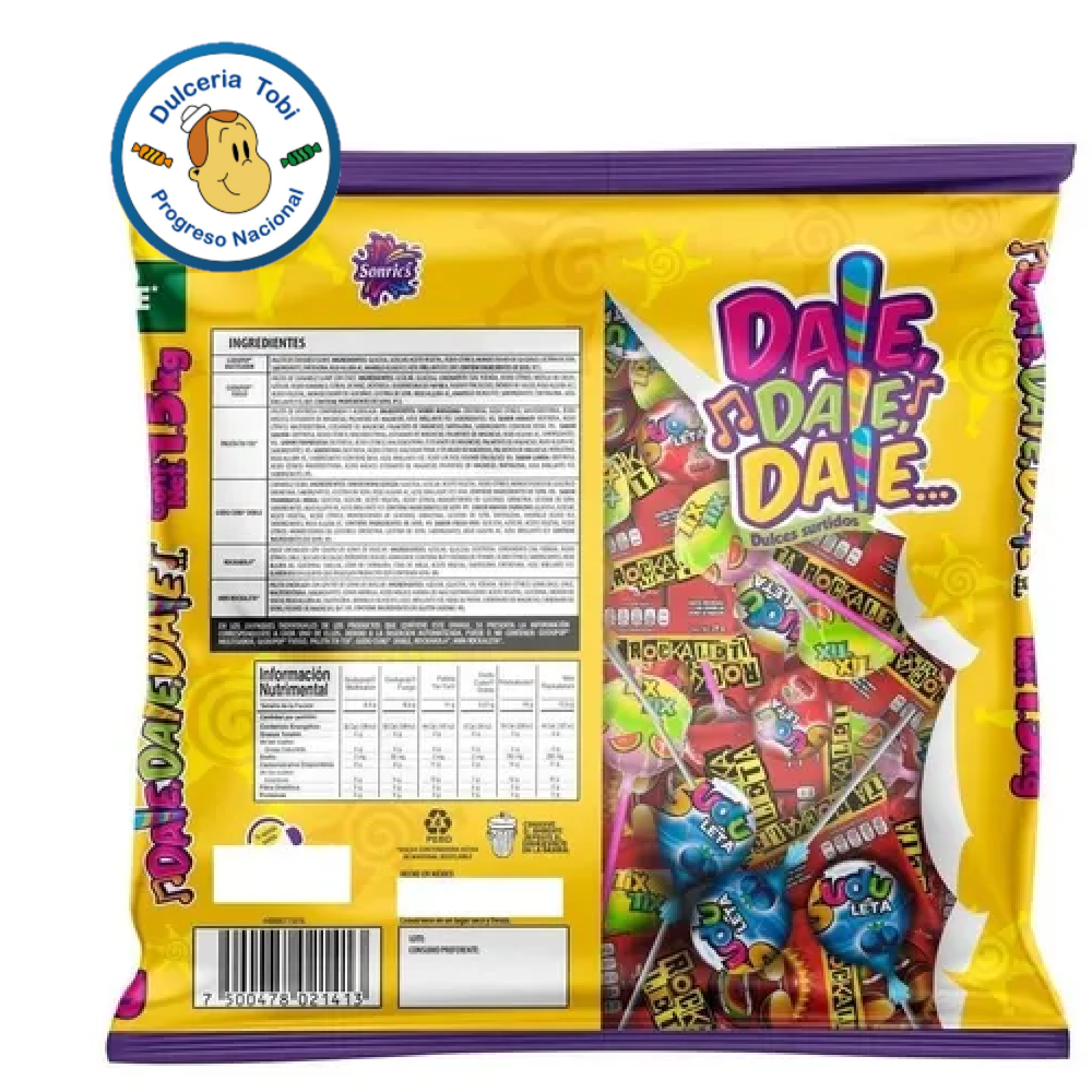 Piñata Sonrics Dale Dale Dale dulces surtidos 1.5kg.