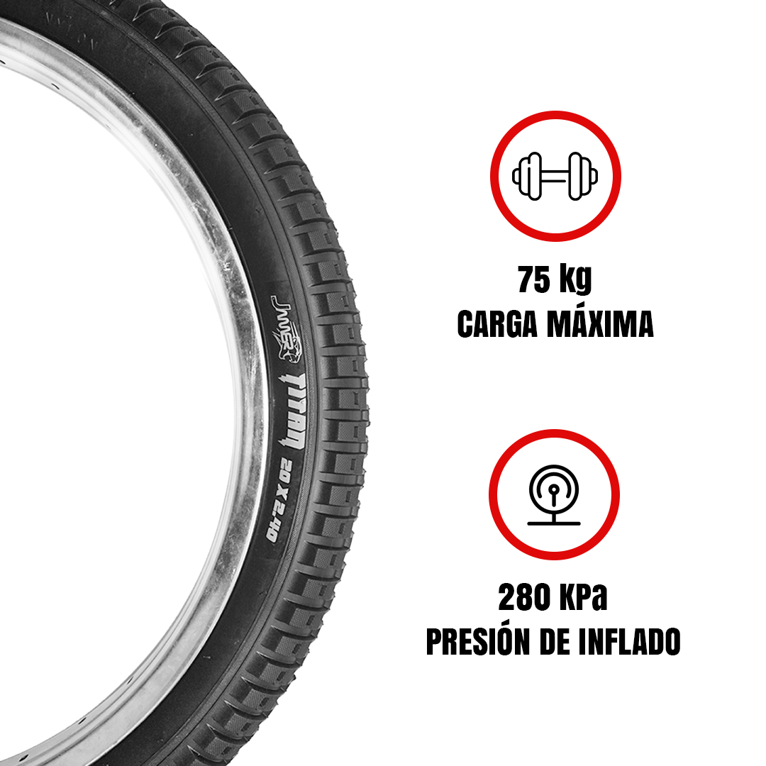 Par Llantas Bmx Bicicleta Freestyle Rodado 20 X 2.40