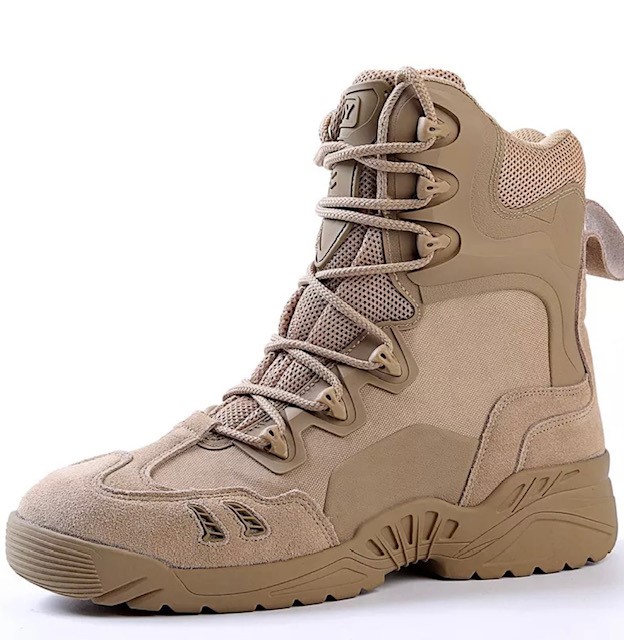 ESDY Bota Tactica y Militar para Hombre, Bota para Senderismo, Bota de Combate, Cierre de Cremallera