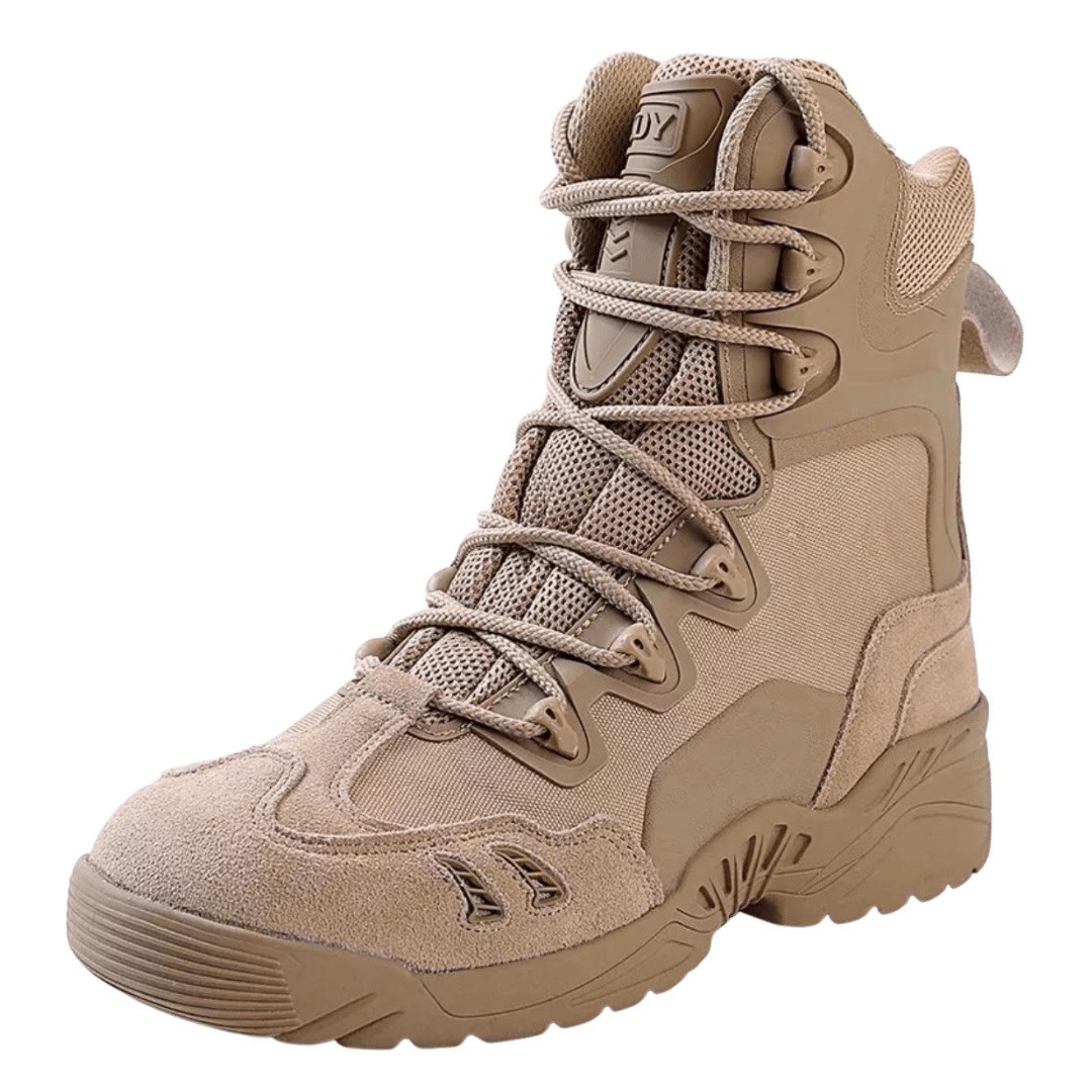 ESDY Bota Tactica y Militar para Hombre, Bota para Senderismo, Bota de Combate, Cierre de Cremallera