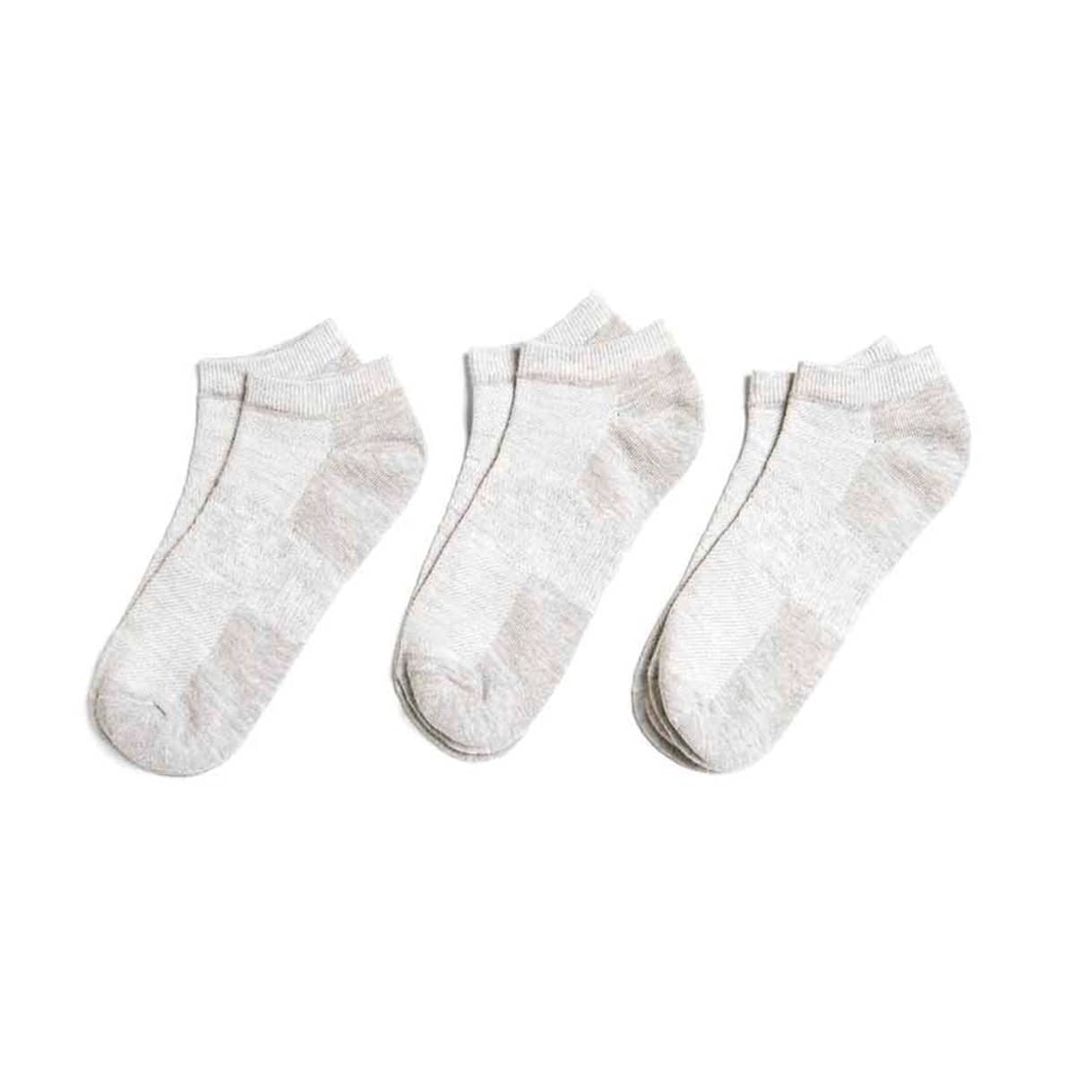 HUE Calcetines de algodón para mujer, paquete de 3 pares, Blanco