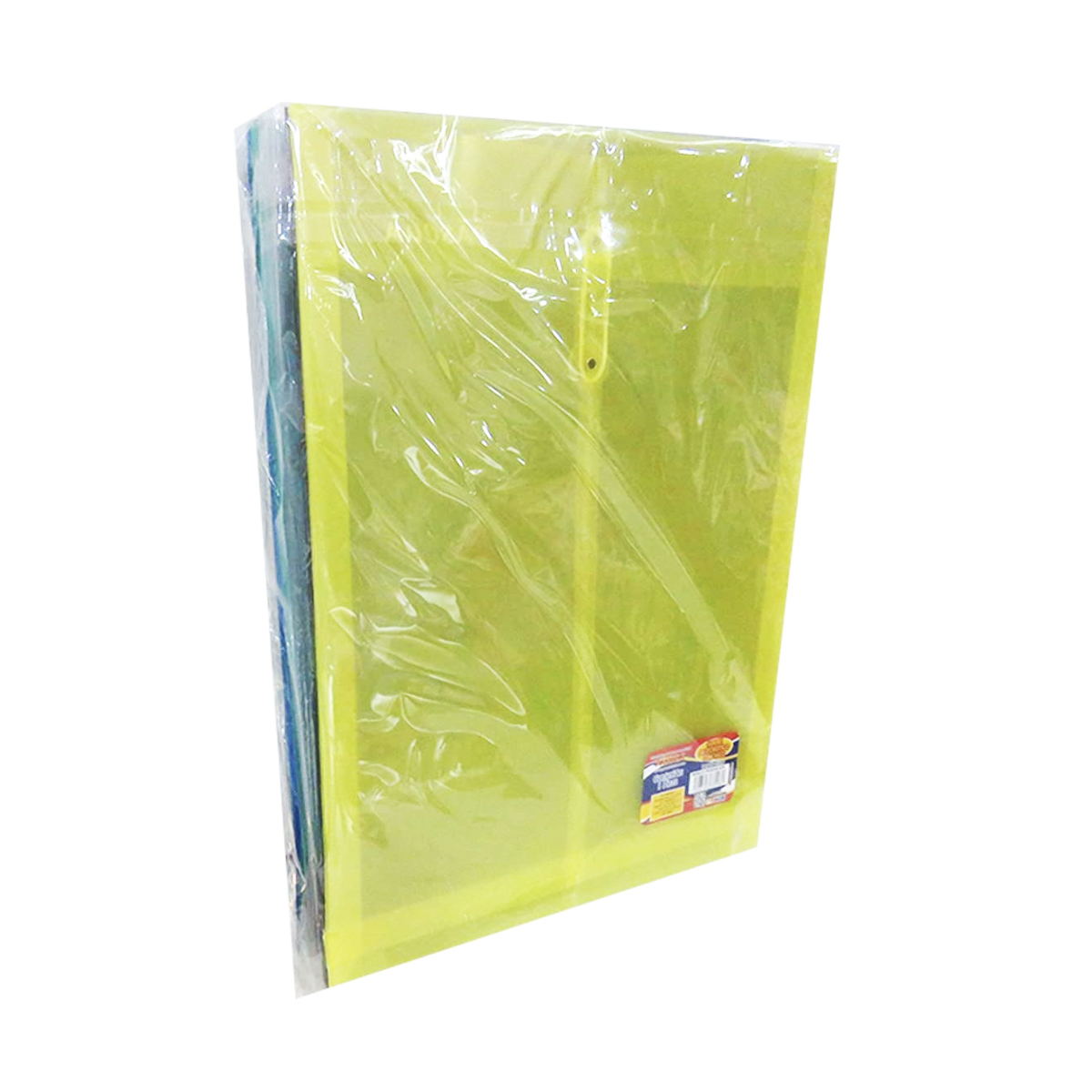 Sobre Plastico tamaño Oficio Vertical con hilo Color surtido 12 pzas