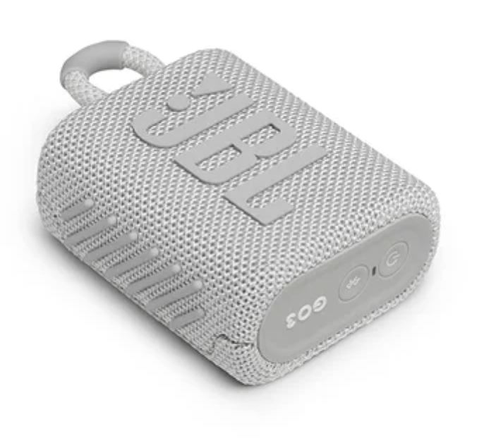 Bocina JBL Go 3 portatil con bluetooth   Color Blanco.