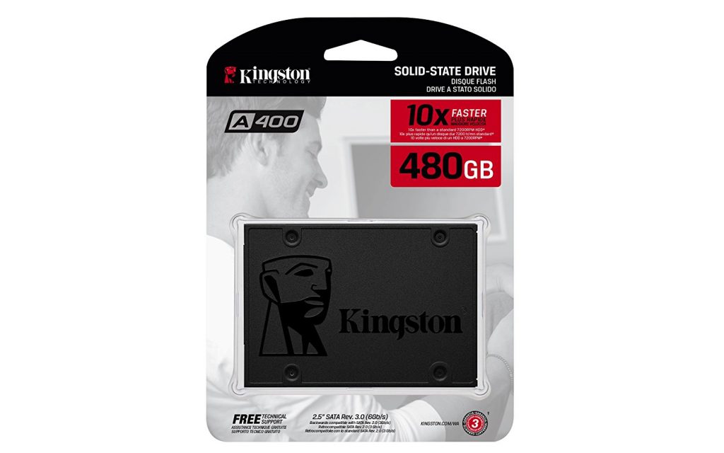 Kingston SSD A400 240GB SATA 3 (6Gb/s) 2.5" Lectura: 500MB/s y Escritura: 350MB/s (SA400S37/240G)
