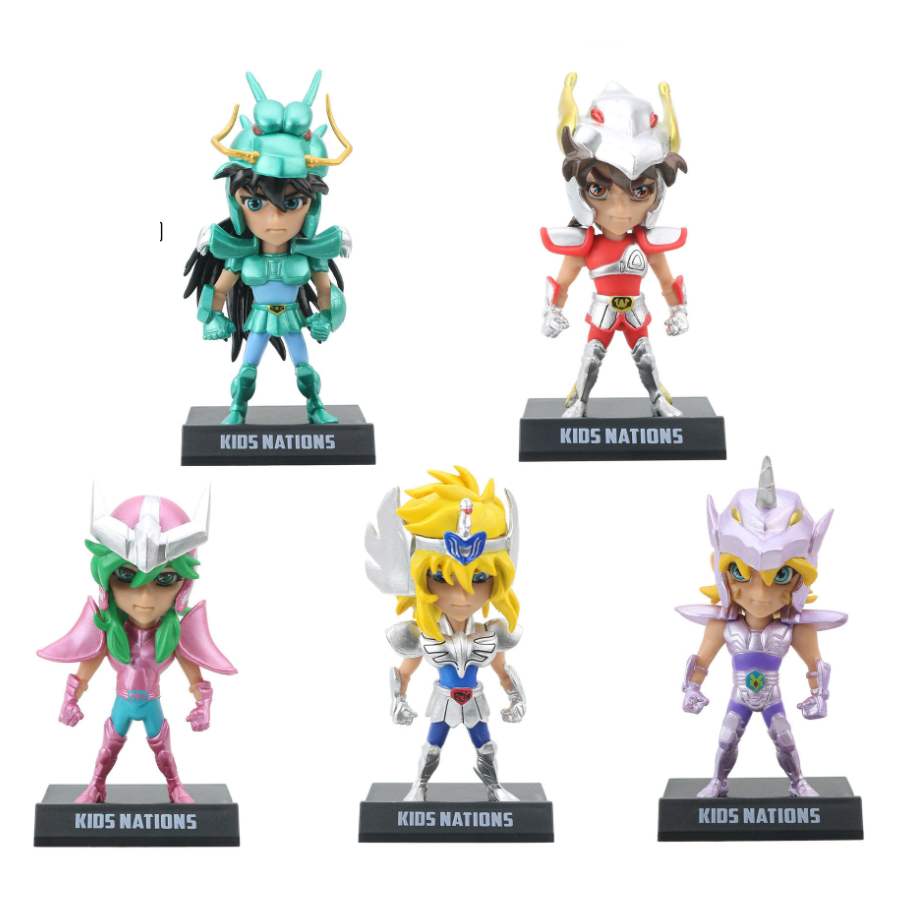 Kit 5 Juguetes Muñecos Figuras Caballeros del Zodiaco