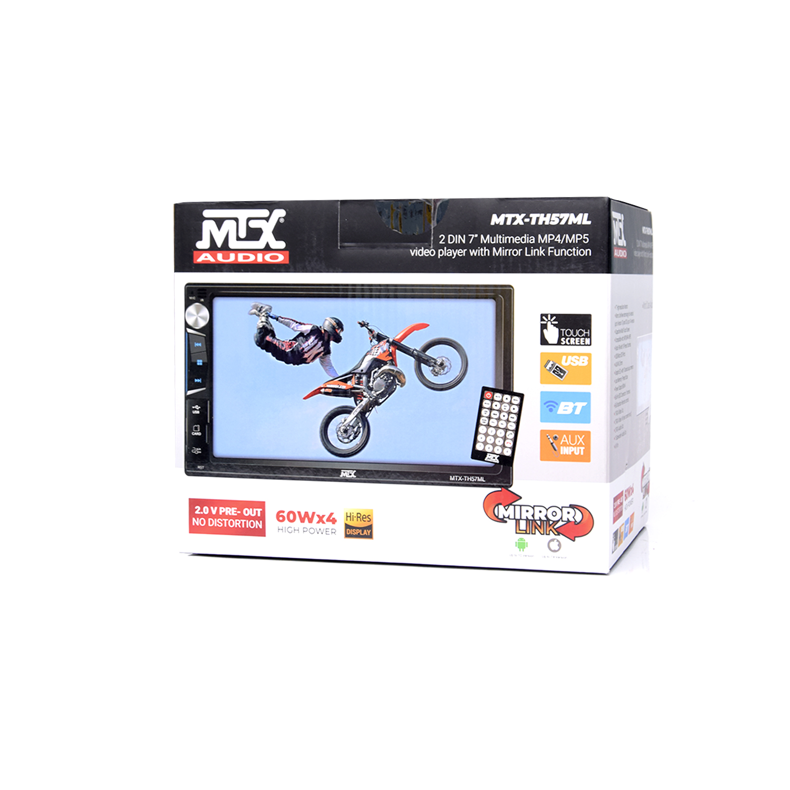 Autoestereo 2 Din  para auto 60wx4 Usb Mirror Link Mtx Audio Mtx-th57ml