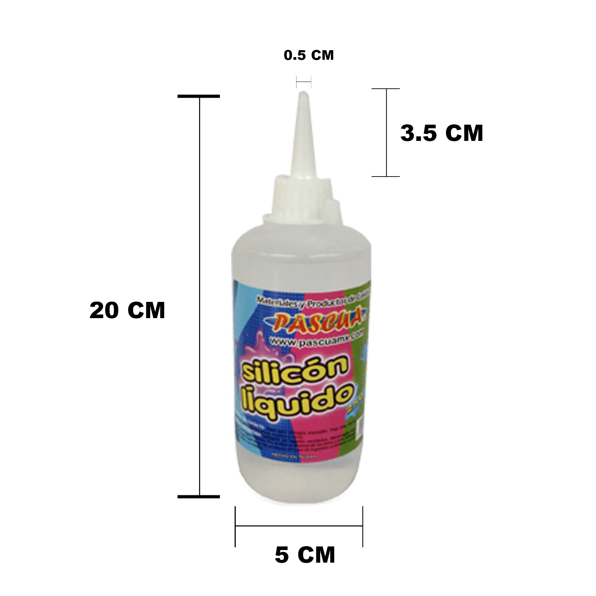 Silicon Liquido Pascua pegamento transparente para manualidad, escolar y de oficina 500 ML