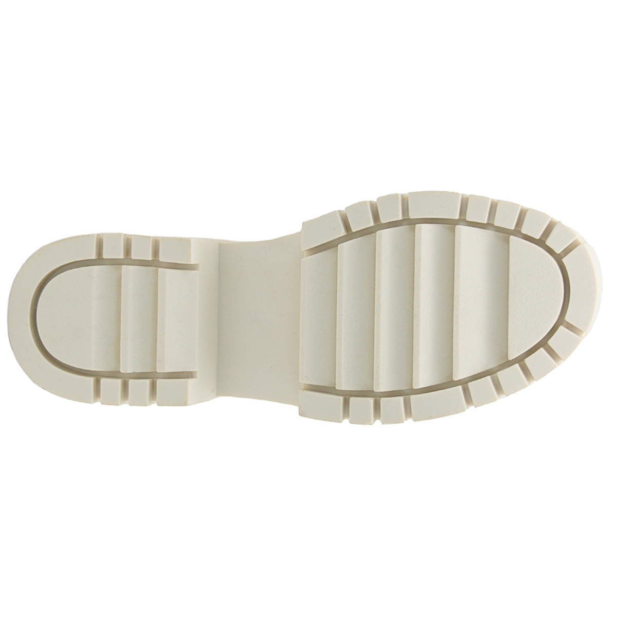 Bota Moda Urbana Dama Plataforma Suela Chunky Beige Agujeta