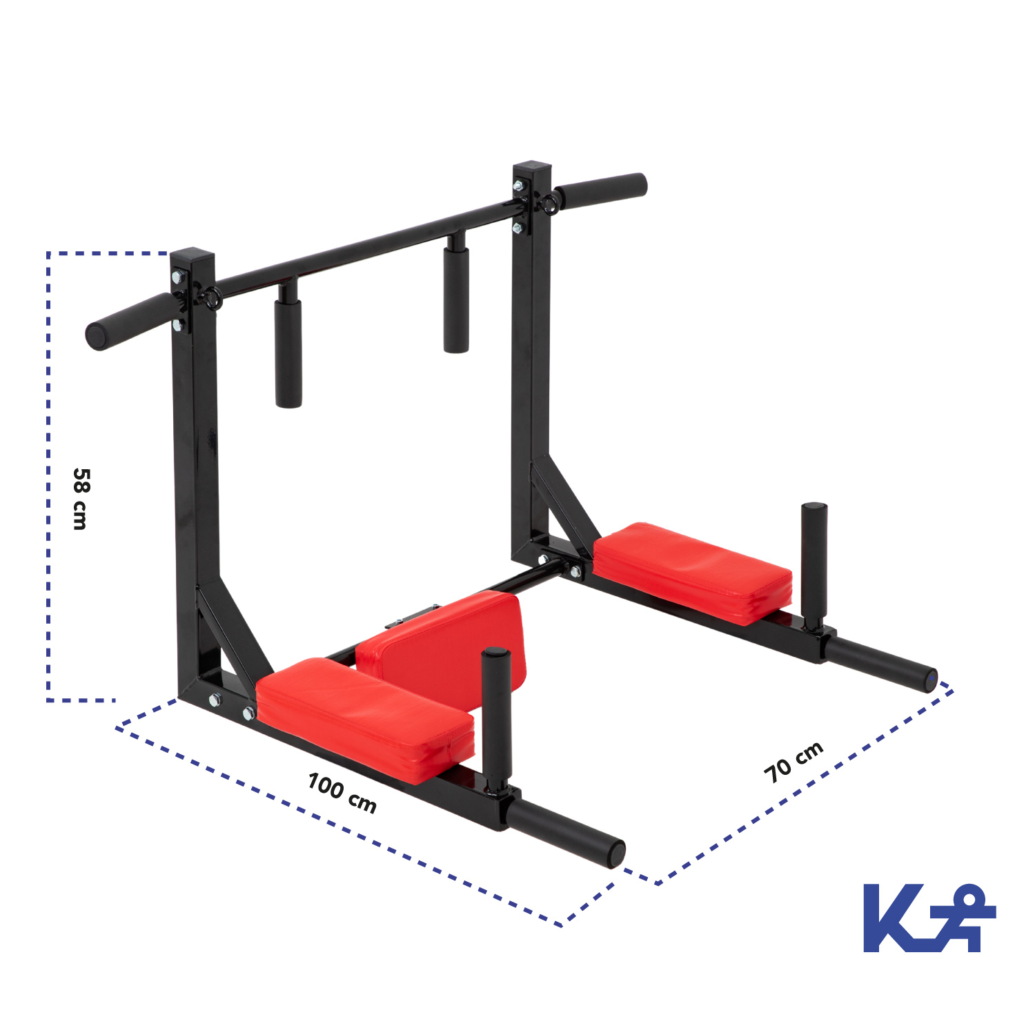 Barra Dominadas 8en1 Abdomen Fondos Uso Rudo 400kg Pared Gym 