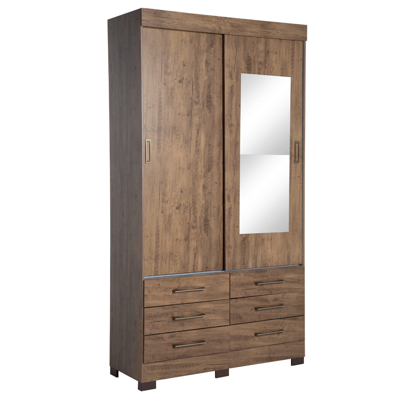 Ropero Armario Closet Organizador Doble Vista Cafe Vainilla