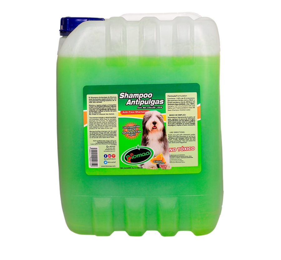 Shampoo Antipulgas con Insecticida natural 10 Lt  - Biomaa