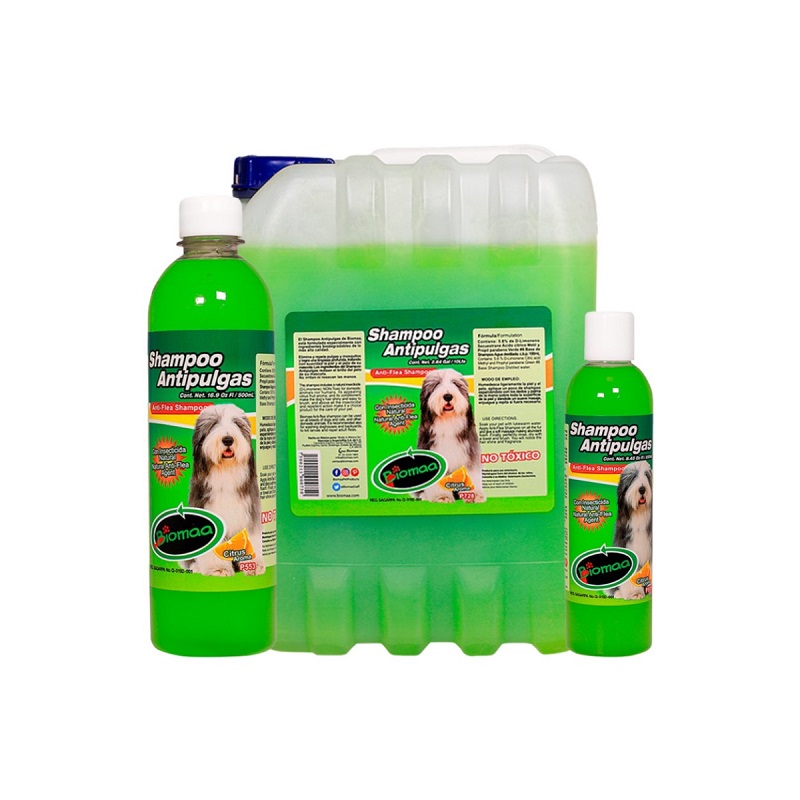 Shampoo Antipulgas con Insecticida natural 10 Lt  - Biomaa