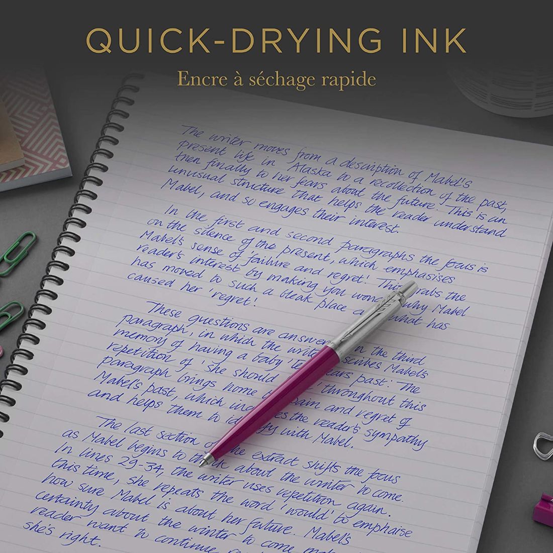 Parker Refills Repuesto Boligrafo Gel Tinta Azul Punto Mediano