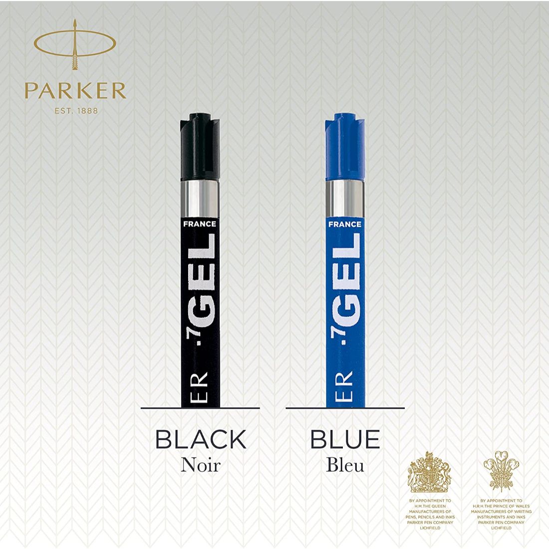 Parker Refills Repuesto Boligrafo Gel Tinta Azul Punto Mediano